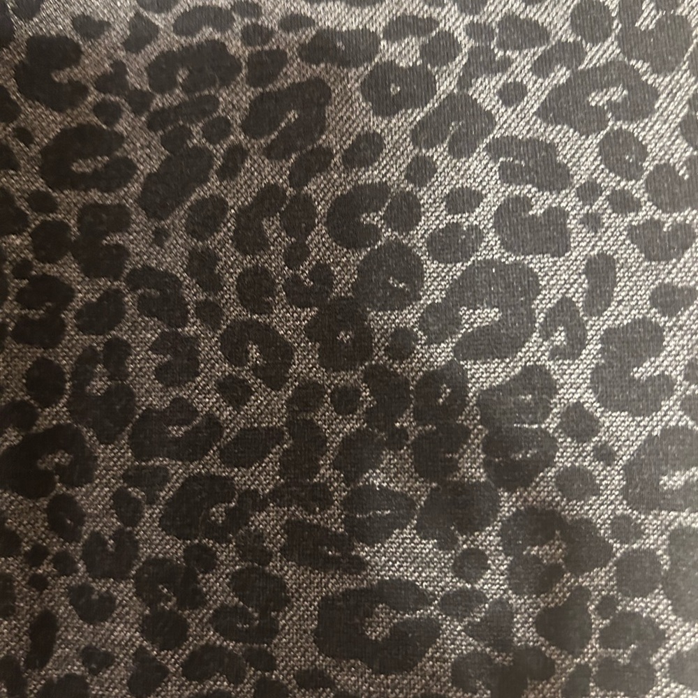 Loft Black and Gray Leopard Cropped Pants